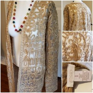 😍RARE Vintage Jute Chico's Cardigan